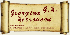 Georgina Mitrovčan vizit kartica